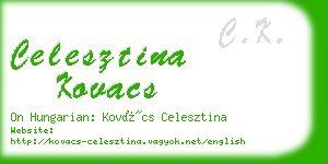 celesztina kovacs business card